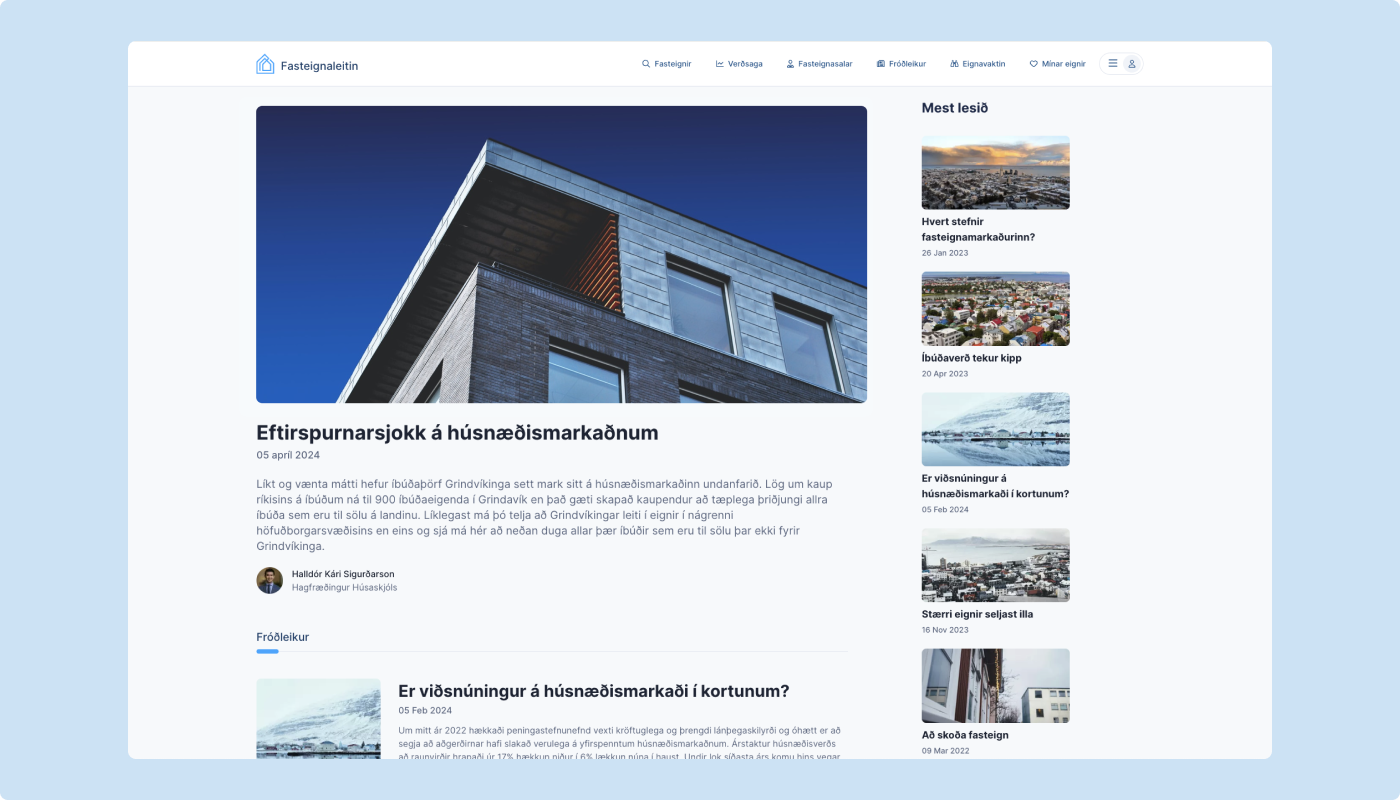 Fasteignaleitin map view
