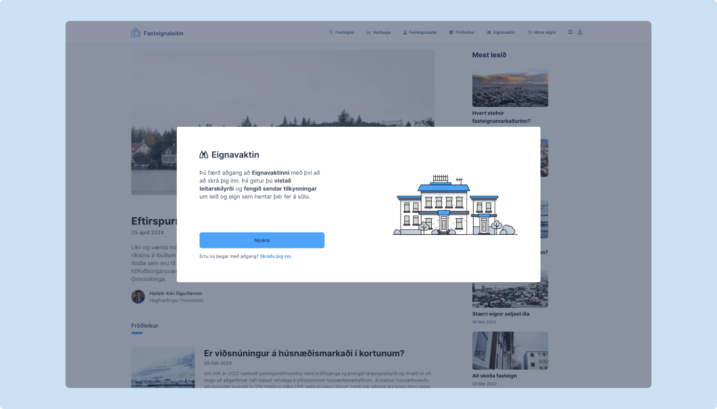 Fasteignaleitin mobile search