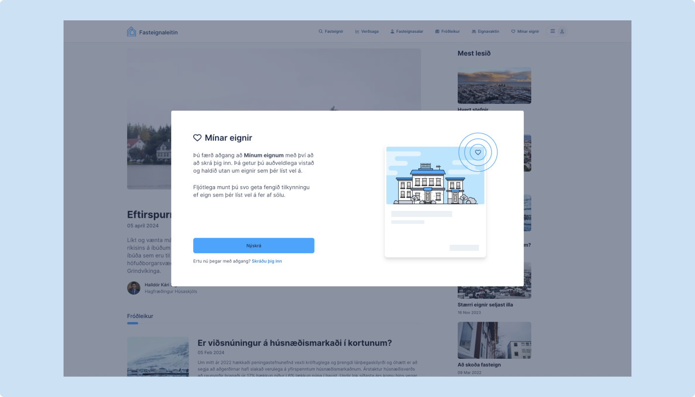 Fasteignaleitin mobile listing
