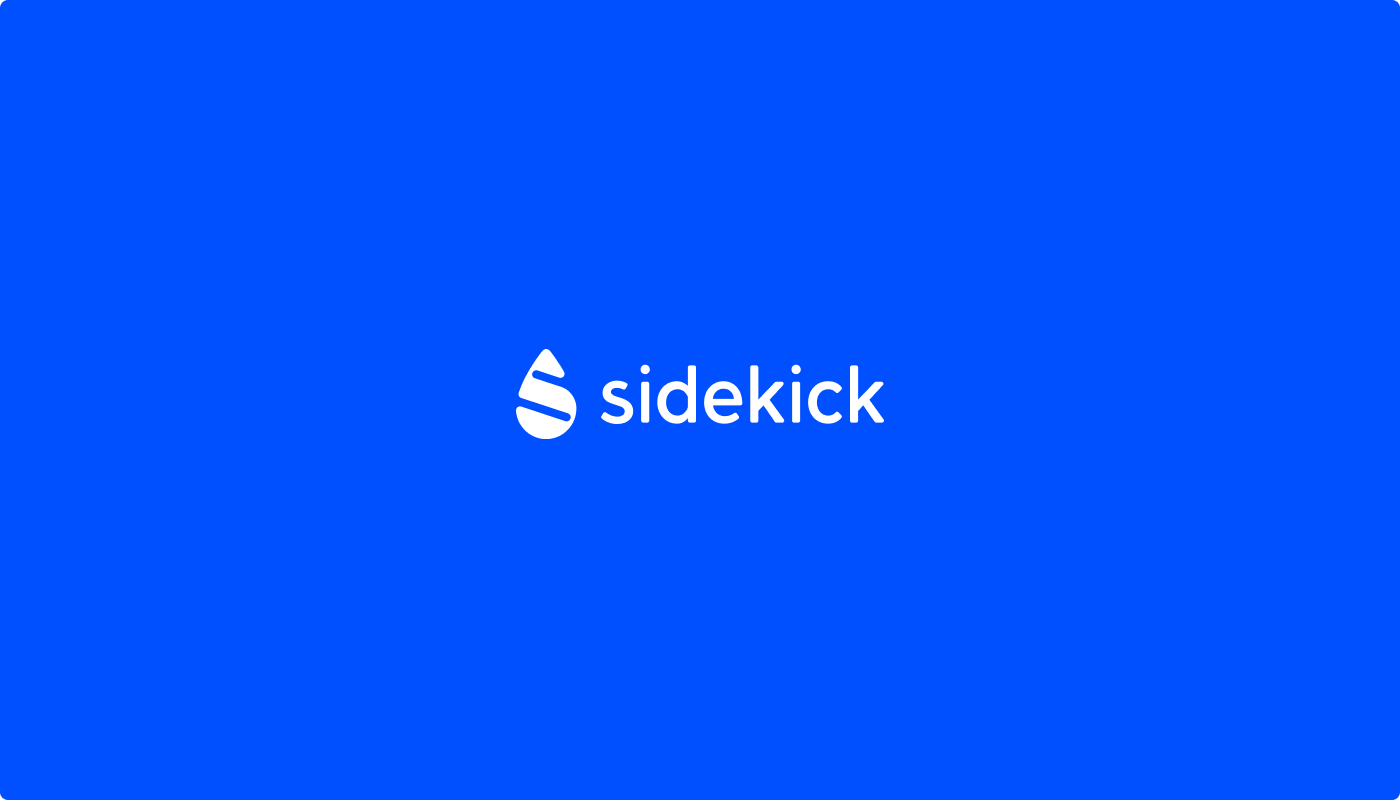 Sidekick logo on blue