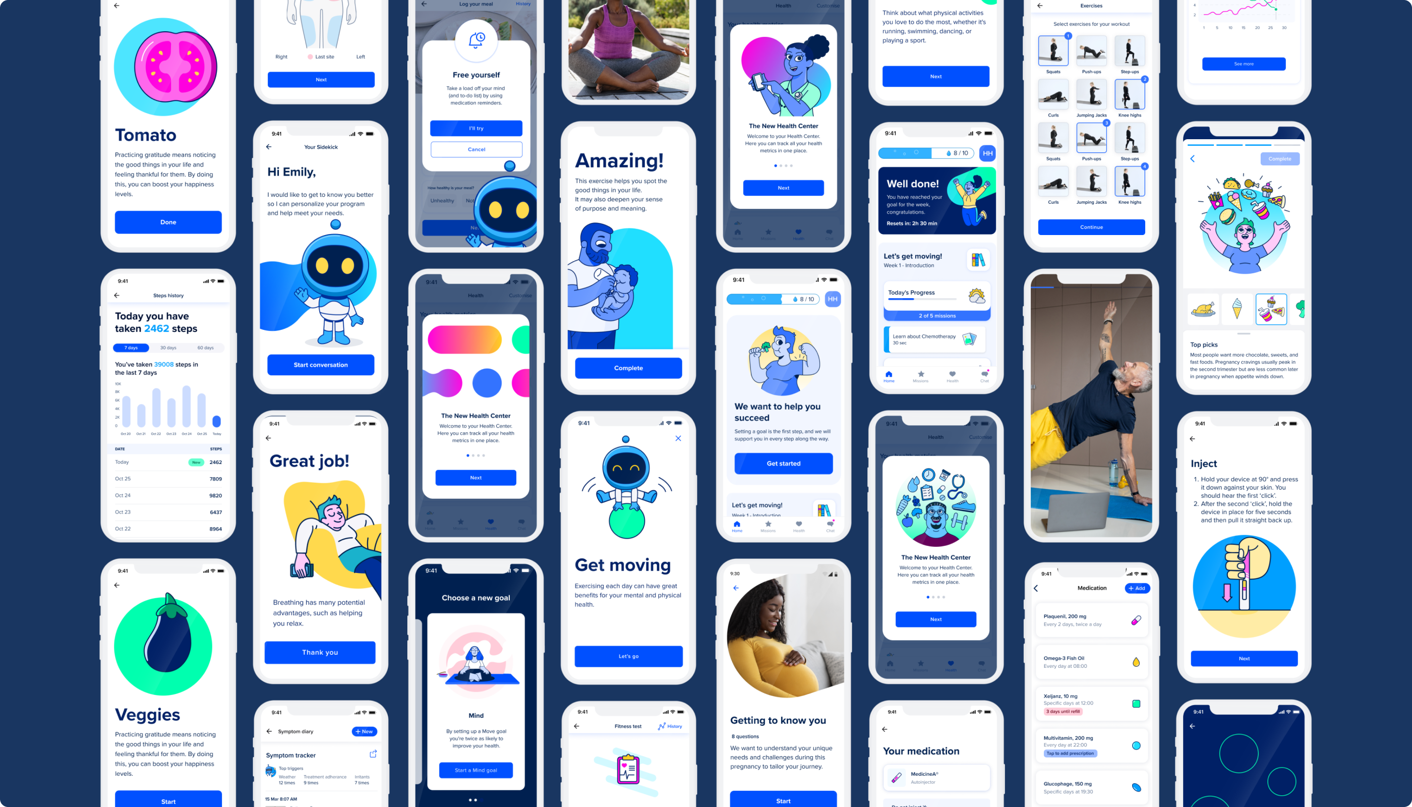 Sidekick full app screen overview
